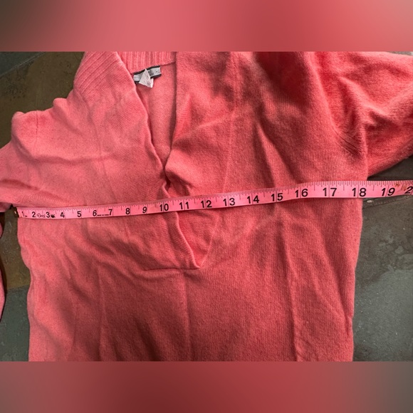 J. Crew Women's 100% Cashmere Shawl V-Neck  Pullover Sweater Small Pink - Picture 6 of 7